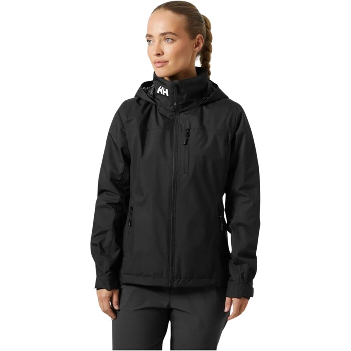 2024 Helly Hansen Womens Crew Hooded Midlayer Jacket 2.0 34447 - Black